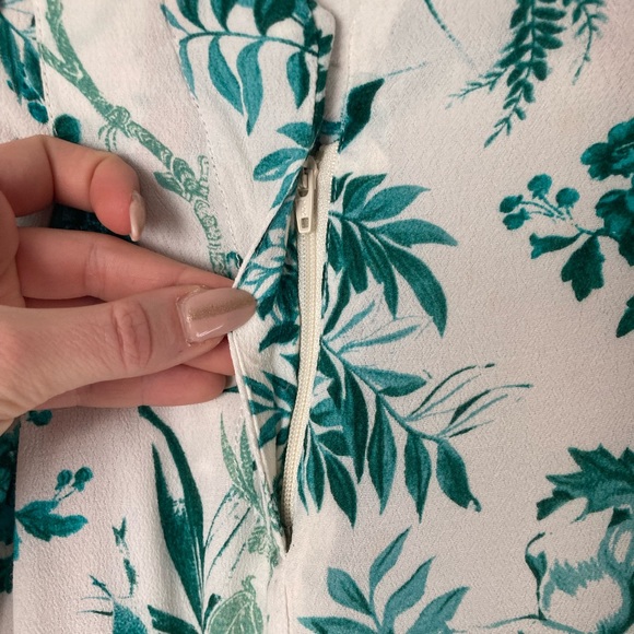 Bohemian Anthropologie ett;twa Wide Leg Green and White Pants - Picture 6 of 9